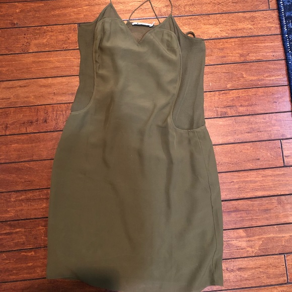 Silk and sheer paneled Alexander Wang dress - Picture 3 of 7